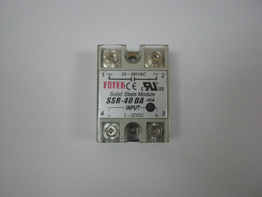 Твердотельный модуль SSR-40DA Uком.=3-32VDC, Uупр.=24-480VAC 40A