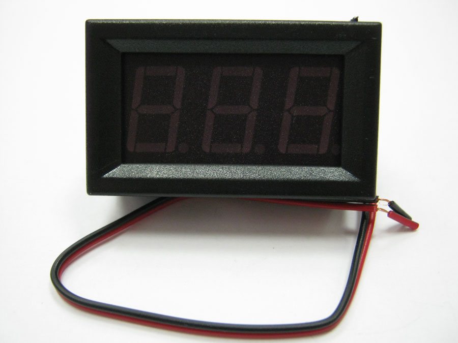 Вольтметр AC 70-500V цифровой 0,56 3 разряда Blue в корпусе (45,2х25,6х17,9мм) 2 провода